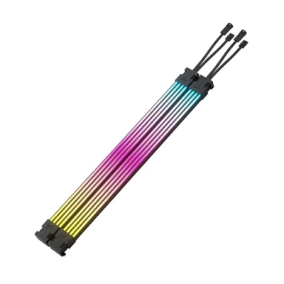 Imagen de CORSAIR iCUE ARGB PSU Tiras de Cable 2 LED 200mm 100 RGB por Tira Se Adapta a Cualquier Control 5 V la Placa Base Negro