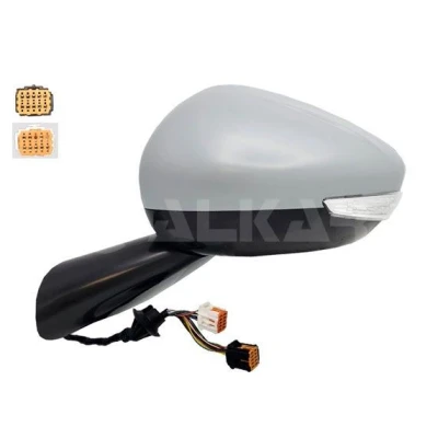Imagen de Espejo retrovisor Alkar 6147875 izquierda imprimado eléctrico calefactable, con memoria, abatible eléctricamente, convexo, iluminación ambiental