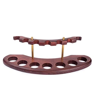 Imagen de Dr Watson Soporte de Pipa Tabaco Madera ARCH VII Para 7 Pipetas Tabaco, Hecho a Mano en Sólida