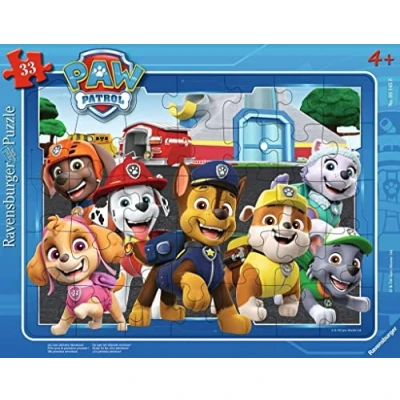 Imagen de Ravensburger Auf Zum Nächsten Abenteuer Paw Patrol Perros 05145 Infantil ¡Ve a la próxima Aventura Rompecabezas de Marco 33 Piezas, Color Turquesa
