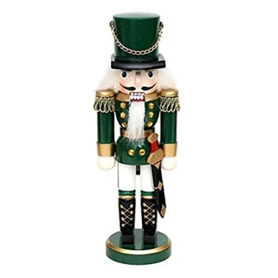 Imagen de Dekohelden24 520218 Cascanueces con diseño de Soldado en Verde, clásico, Aprox. 20cm
