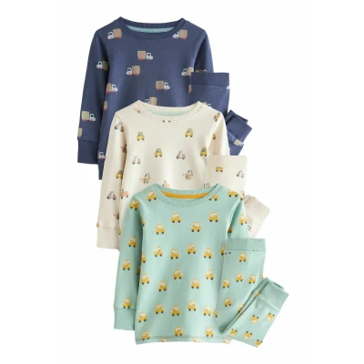 Imagen de Next Snuggle 3 PACK Regular FIT Pijama para niños, Talla: 9 12m, Green blue transport
