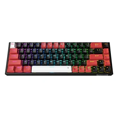 Imagen de Redragon K631 Pro 65% Teclado inalámbrico para juegos RGB, 68 teclas mecánico compacto intercambiable en caliente con toma PCB de modificación gratuita y flecha dedicadas