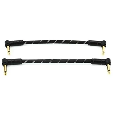 Imagen de Fender 099 0820 087 Cable de parche la serie Deluxe 6 pulgadas ANG / Paquete 2 Tweed negro