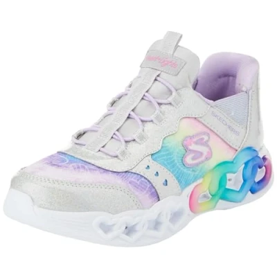 Imagen de Skechers Infinite Heart Lights Zapatillas silver/multicoloured para niños, Talla: 27.5, Silver/multi coloured Zapatos