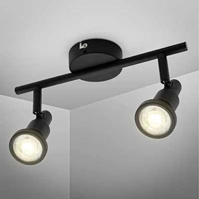 Imagen de B.K.Licht Lámpara de techo LED baño Spot incl. 2 bombillas 4,8W cada una 400lm IP44