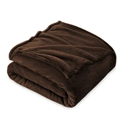 Imagen de FARFALLAROSSA Mantas para Sofa Grande, Manta Polar Franela Extra Suave,Marrón 130 x 160 cm,para Toda Estación