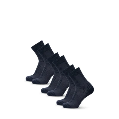 Imagen de DANISH ENDURANCE Calcetines Antiampollas Senderismo de Lana Merino Ligeros, Unisex, 3 Pack, Azul Oscuro, 39 42
