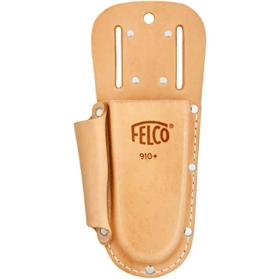 Imagen de Felco 910+ Funda (Funda de Cuero auténtico para Tijeras jardín + Piedra afilar, Bolsa Incl. Bucle Clip Fijar al cinturón), 35x15x5 cm
