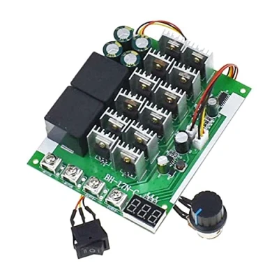 Imagen de DC 10 55V 12V 24V 36V 48V 100A controlador de velocidad del motor PWM interruptor control inverso con pantalla LED