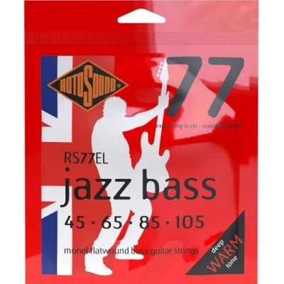 Imagen de Rotosound 77 Jazz Bass flatwound other scale set 4 string extra Long 45 105 // Escala larga (33.5&quot;/850mm to 36&quot;/915mm)