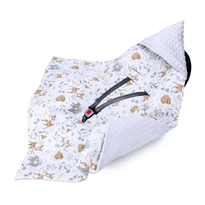 Imagen de Totsy Baby Manta para bebé 90 x cm Saco capazo Silla Paseo Universal Asiento de Coche El Verano Ciervo Gris Claro