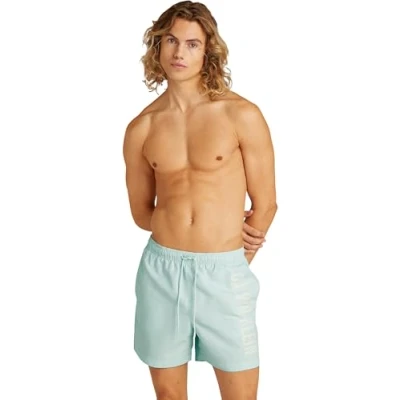 Imagen de Calvin Klein Bañador Hombre Medium Drawstring con Cintura Ajustable, Gris (Moonlight Jade), XXL