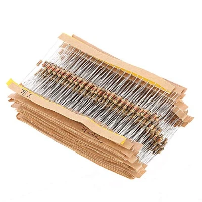 Imagen de ARCELI 60pcs 1 / 4W ohm 1M ohmio Juego de Surtido resistores película Carbono 43 valores Total componentes electrónicos