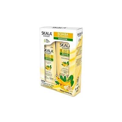 Imagen de SKALA Kit Champú y Acondicionador Banana Bacuri 100% Vegano Nutrición Profunda para Cabellos Secos Hidratación Reparación Intensiva, Blanco, 650 g