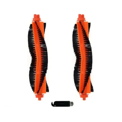 Imagen de INF Pack de 2 cepillos Rodillos Repuesto para Xiaomi Robot Vacuum Mop 2S/Mop P/Mop Pro/XMSTJQR2S/STYTJ02YM, x Cepillo Principal, 1 Herramienta Limpieza