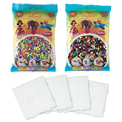Imagen de Hama Surtido Midi &quot;Basic&quot; Perlas para planchar (tamaño mediano, diámetro de 5 mm, ref. S242