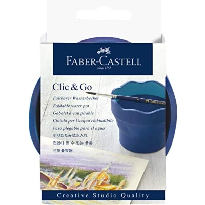 Imagen de Faber Castell Creative Studio 181540 Clic &amp; Go Vaso de agua, color azul