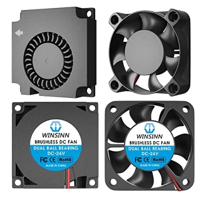 Imagen de WINSINN Ender 3 ventiladores 40 mm 24 V para actualización v2 Pro 3X CR 10S, con piezas de guía aire, doble rodamiento bolas 2 pines x 10 turbina sin escobillas 4010