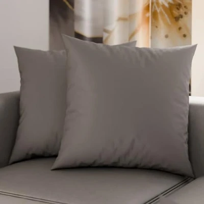 Imagen de PETTI ARTIGIANI ITALIANI Par de Fundas Almohada 45x45 cm, Pareja Funda Cojín Lisas Gris Oscuro, 100% Microfibra Hipoalergénica, Made in Italy