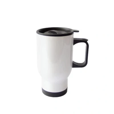 Imagen de MR.R Sublimation Blanks 15oz Tumbler Botella de agua aislada al vacío doble pared Taza coche viaje acero inoxidable con tapa, 450 ml