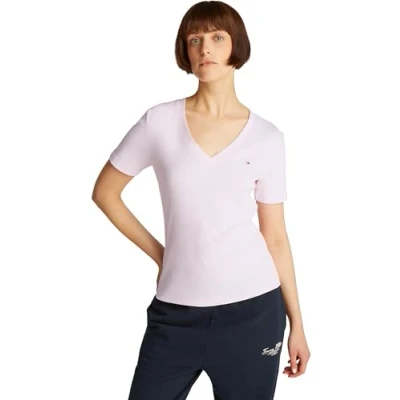 Imagen de Tommy Hilfiger NEW SLIM CODY Camiseta básica, Mujer, Talla: XXS, Light pink