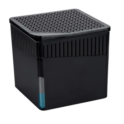Imagen de WENKO Deshumidificador Cube con bloque de 500 g (cloruro calcio), recargable, 13 x cm, color negro