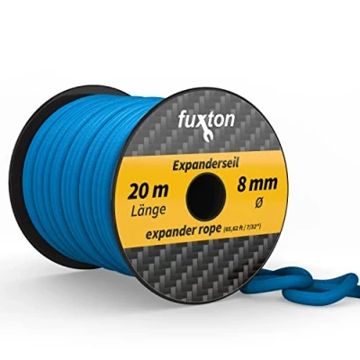 Imagen de fuxton Cuerda Elastica 8 mm 20 m Azul, (elásticos para Piscinas, elástico Exteriores, Cinta elástica, cordón de Caucho, Lona, Tensor)
