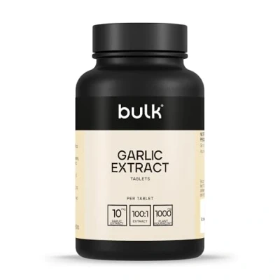 Imagen de Bulk Extracto de ajo en Comprimidos 400 mg, 1000 Suplemento gran potencia sin olor, 270 Tabletas, Dosis