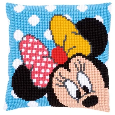 Imagen de Vervaco Kit para cojín de Minnie Peek A Boo Juego Punto Cruz, Multicolor