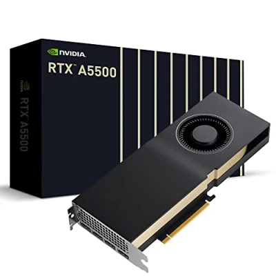 Imagen de PNY NVIDIA RTX A5500 Tarjeta gráfica Profesional de 24 GB GDDR6 PCI Express 4.0 x16, Ranura Doble, 4 Puertos DisplayPort, Soporte 8K, Ventilador Activo Ultra silencioso, 13659239000
