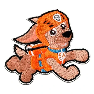 Imagen de Paw Patrol Patrulla Canina Zuma Parches Termoadhesivos Bordados Aplique Para Ropa, Tamaño: 5,8 x 6,6 cm