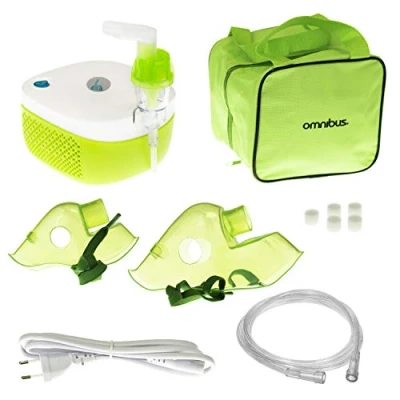 Imagen de Omnibus Nubi BR CN195 Juego de Inhalador Eléctrico para Niños y Adultos con Accesorios Necesarios Nebulizador Máscara Inhalación Perfilada