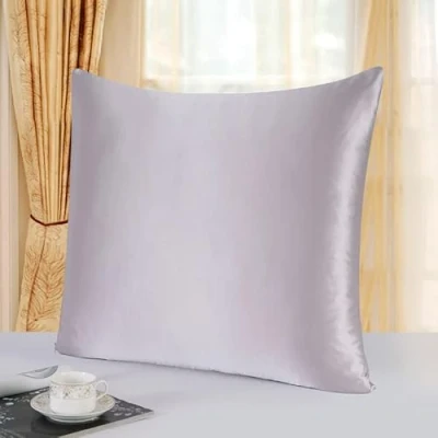 Imagen de townssilk Funda de almohada 100 % seda 19 mommes, reversible, 65 x cm, con cremallera oculta, lila