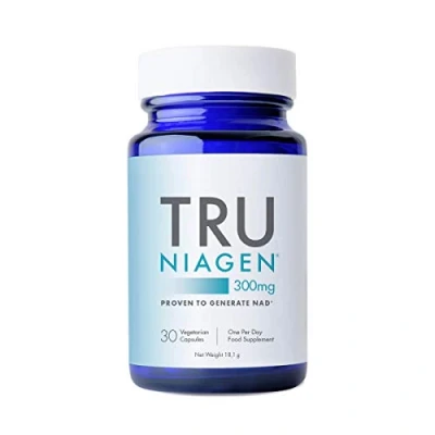 Imagen de Tru Niagen Suplemento NAD+ de ribósido nicotinamida, para reducir el cansancio y la fatiga, fórmula patentada, 30 unidades, 300 mg por porción (1 mes / 1 frasco)