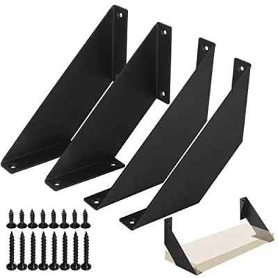 Imagen de ChasBete Escuadras Metalicas Rústico, Soporte Estanteria de Alta Resistencia, Angulos para Estanterias Bricolaje 20cm 4 Piezas