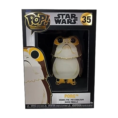 Imagen de Loungefly POP! Pin De Esmalte Grande Star WARS: Porg Chase Group Wars Broche Imperdible Coleccionable Para Mochilas &amp; Bolsas Idea Regalo Mercancía Oficial