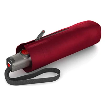 Imagen de Knirps T.100 Small Duomatic Paraguas plegable, 23 cm, Rojo (Dark Red)