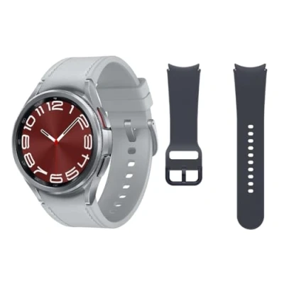 Imagen de Samsung Galaxy Watch6 Classic Bluetooth, 43 mm + Correa de recambio Smartwatch, Control Salud, Seguimiento Deportivo, Batería Carga Rápida, Plateado (Versión Española)