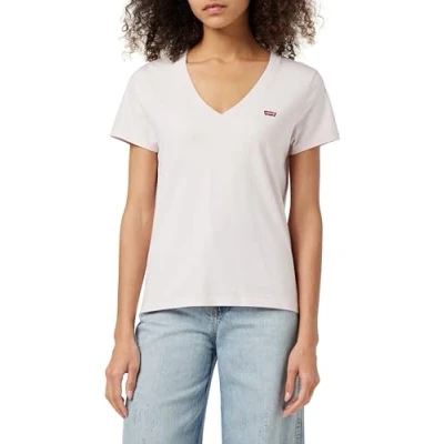 Imagen de Levi&#039;s Perfect Vneck Camiseta estampada, Mujer, Talla: XXS, Mauve chalk