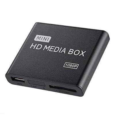 Imagen de Completo HD HDMI Reproductor Multimedia, Mini 1080p Ultra Digital Media Player Soporte USB Drives, Tarjetas SD MMC RMVB MP3 AVI y MKV (EU)(D)