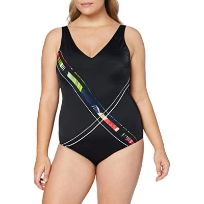 Imagen de Fashy Damen Badeanzug Traje de baño una Sola Pieza, Mujer, Multicolor Estampado, 46C