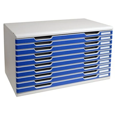 Imagen de Exacompta A3+ Modulo con 10 cajones, color azul