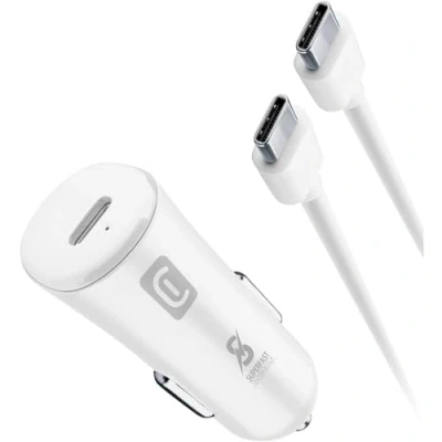 Imagen de Cargador USB para coche CellularLine CBRSMKITC2CPD25WW, 25W, C, Universal, Blanco