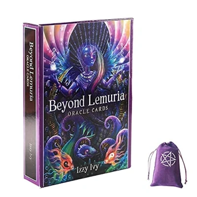 Imagen de Más allá de Las Cartas oráculo Lemuria,Beyond Lemuria Oracle Cards,with Bag,Party Game