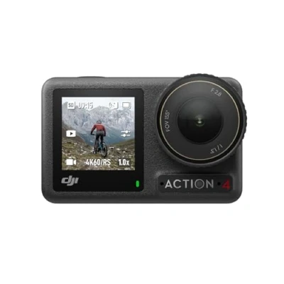Imagen de Cámara deportiva DJI Osmo Action 4 Standard Combo, 4K, Sumergible hasta 18 m, 2 pantallas táctiles, Negro