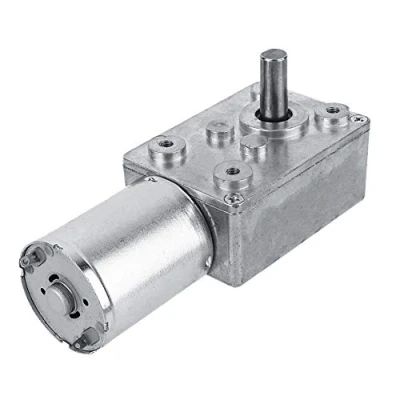 Imagen de DC 12V Motor de Reducción Velocidad Engranaje Motorreductor Tornillo sin Fin Alto par Reversible CW/CCW(20RPM)