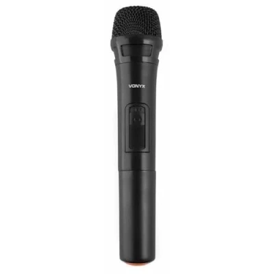 Imagen de Vonyx HH12 Microfono Inalambrico Dinamico de Mano, 1 UHF Recambio Compatible con Sistemas, Micro para Cantar, Reuniones, Conferencia