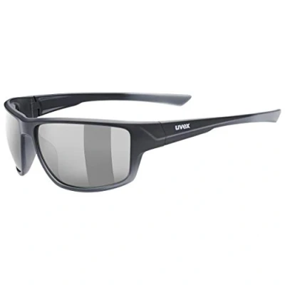 Imagen de uvex sportstyle 230, gafas deportivas unisex, de espejo, filtro cat. 3, black matt/silver, one size