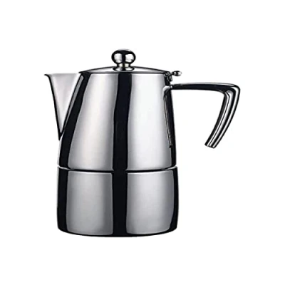 Imagen de Ilsa 8000409002140 Taza de inducción Fondo Satinado Momentum para cafetera 6 Juntas Moka, 0 W, 0.75 litros, Decibelios, Acero Inoxidable, Multicolor